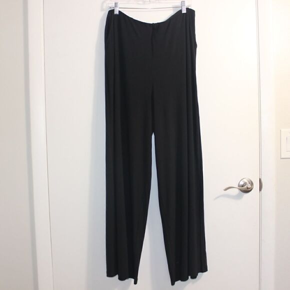 NEW Open Edit pull on Black Wide leg Pants Size Large - Picture 2 of 10